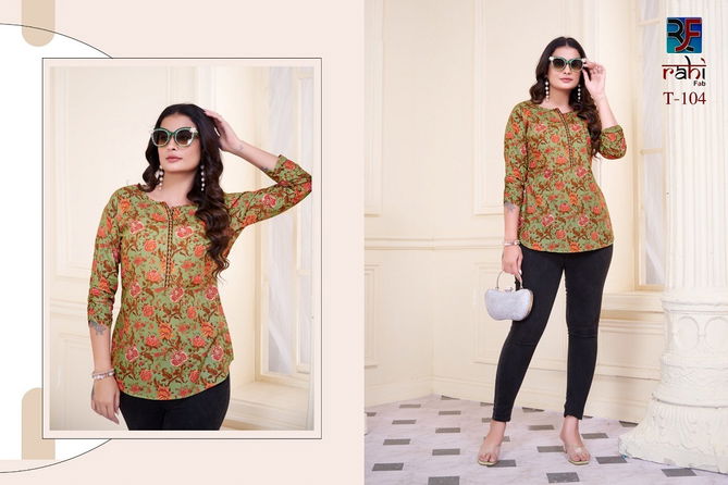 Tunic Vol 1 By Rahi Fab Cambric Cotton Printed Tunic Ladies Top Wholesale Online